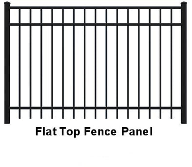 K & K Aluminum Westbrook Flat Top 3-Rail Fence Panel