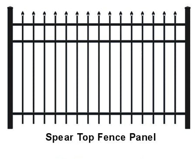 Independence Aluminum Spear Top 3-Rail Fence Panel