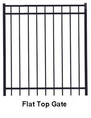 Independence Aluminum Universal Flat Top 3-Rail Gate with Hinges