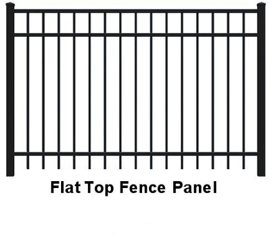 Independence Aluminum Universal Flat Top 3-Rail Fence Panel