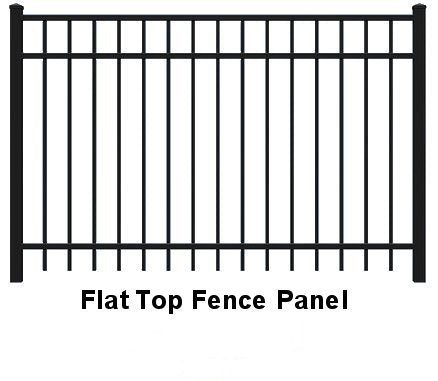Independence Aluminum Universal Flat Top 3-Rail Fence Panel